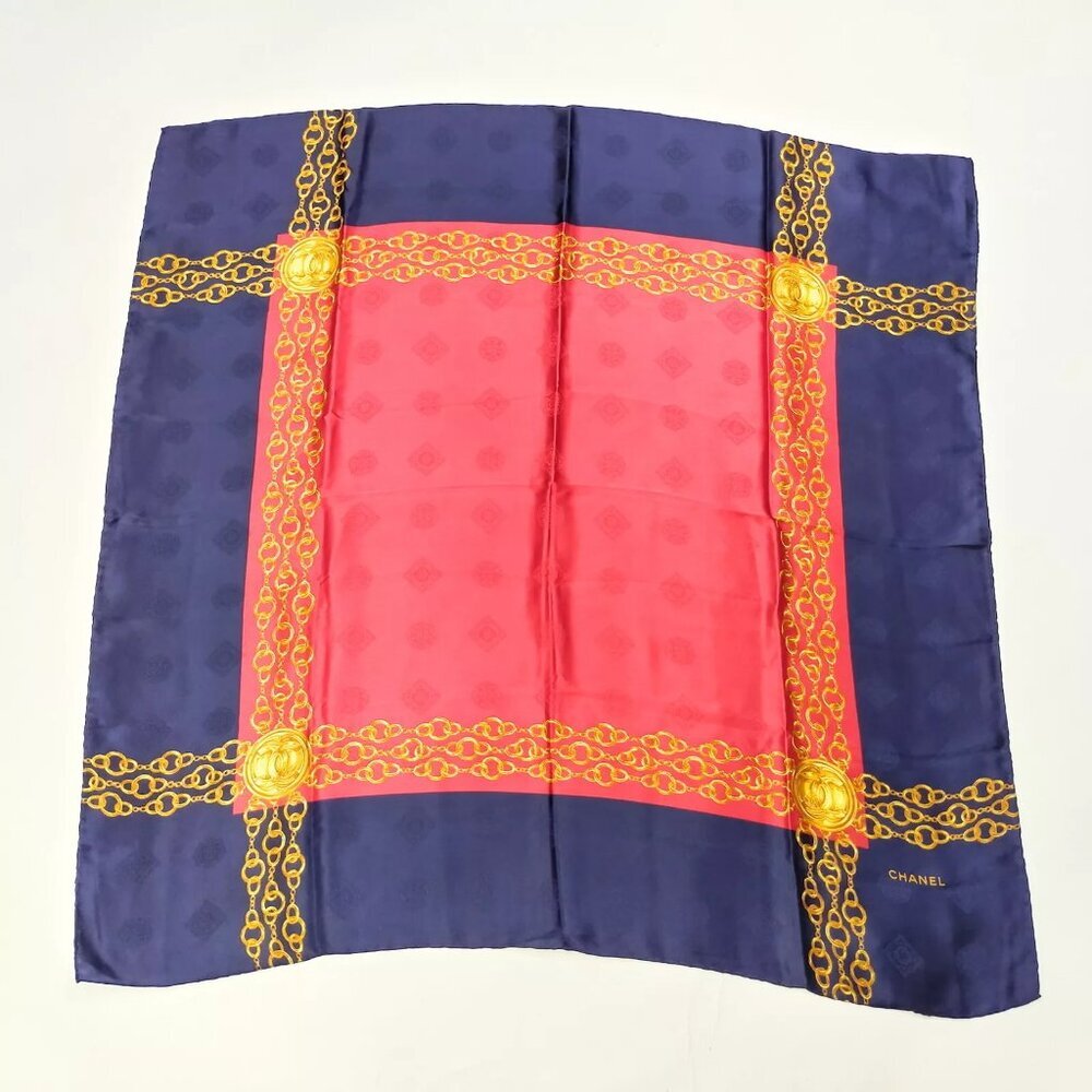 Chanel Scarf Multicolor Silk100%